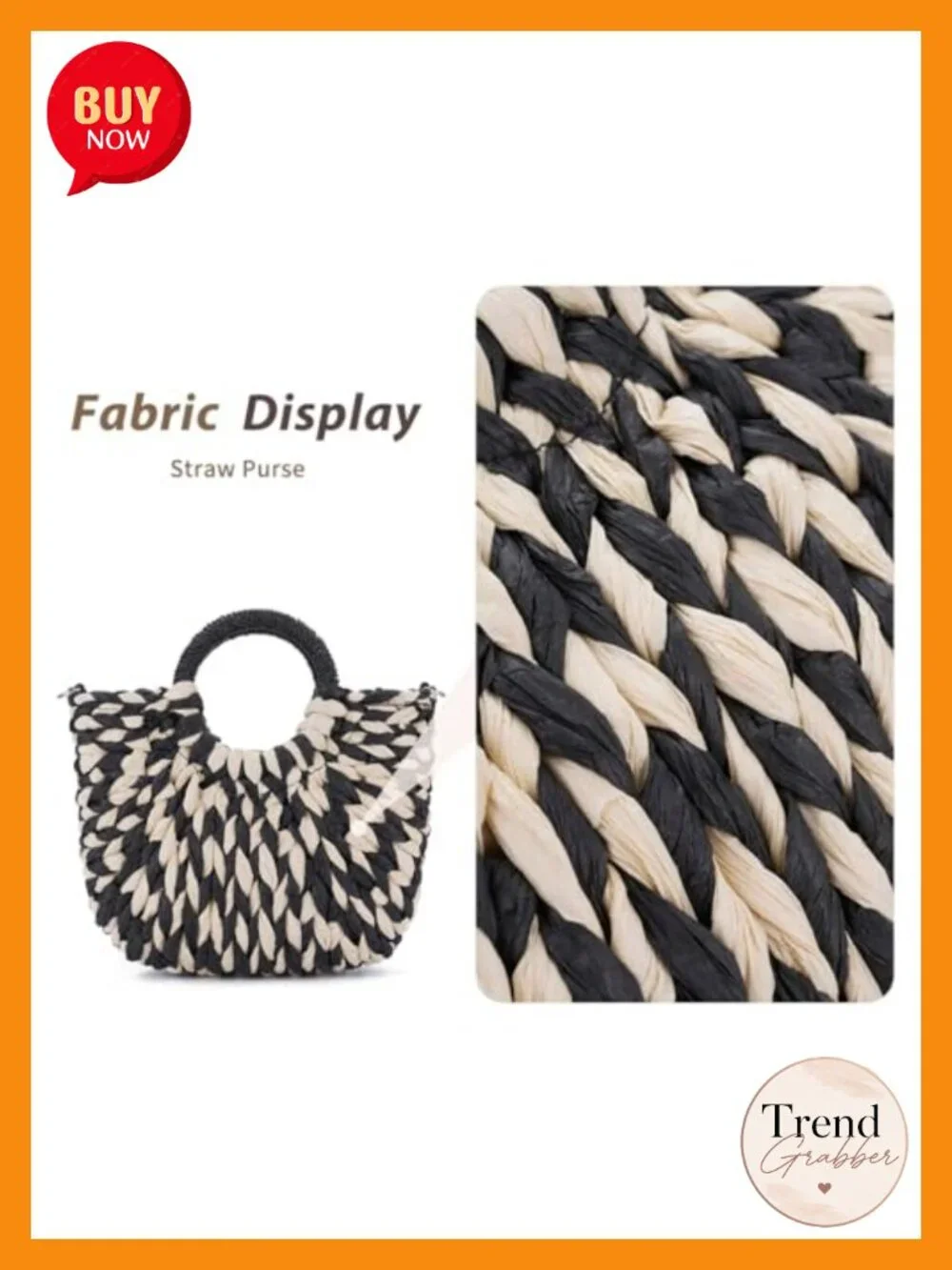 Handmade Straw Crochet Hobo Bag with Top Handle Woven Half Moon Shoulder Tote
